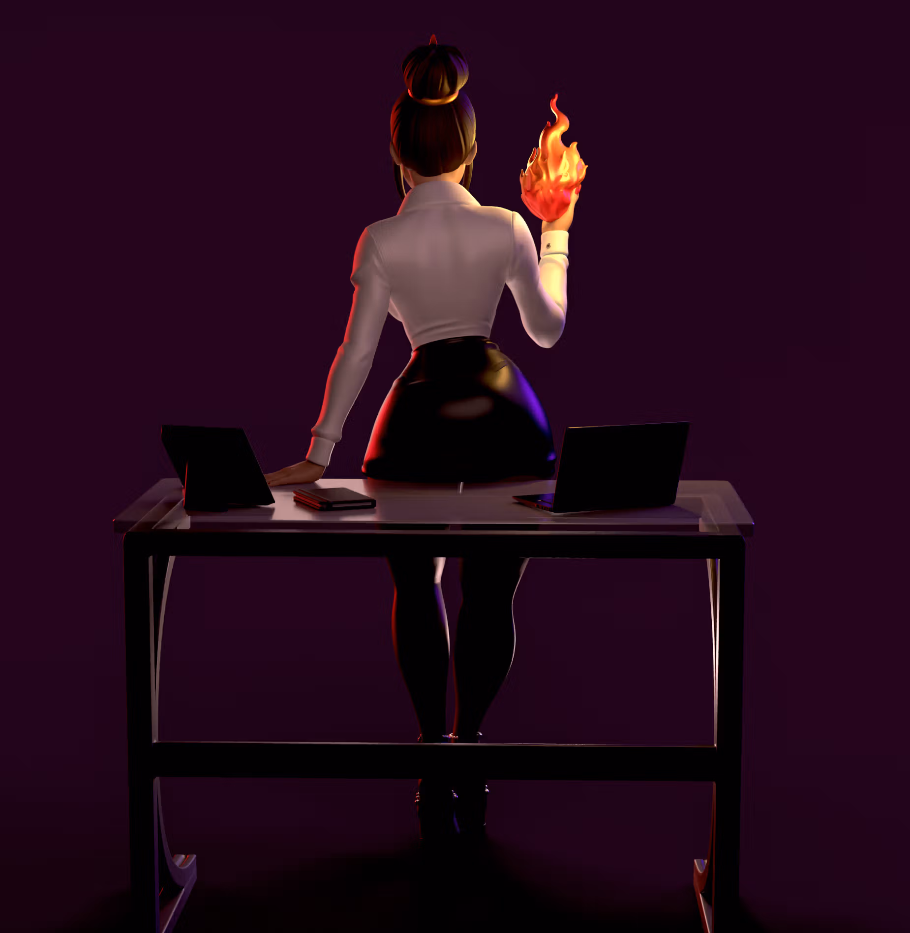 Statue Azula Office | Avatar The last Airbender Fan art par Azaak3d SFW 3d printed statue,3d printed,sfw statue,Azula statue,Avatar The last Airbender Statue