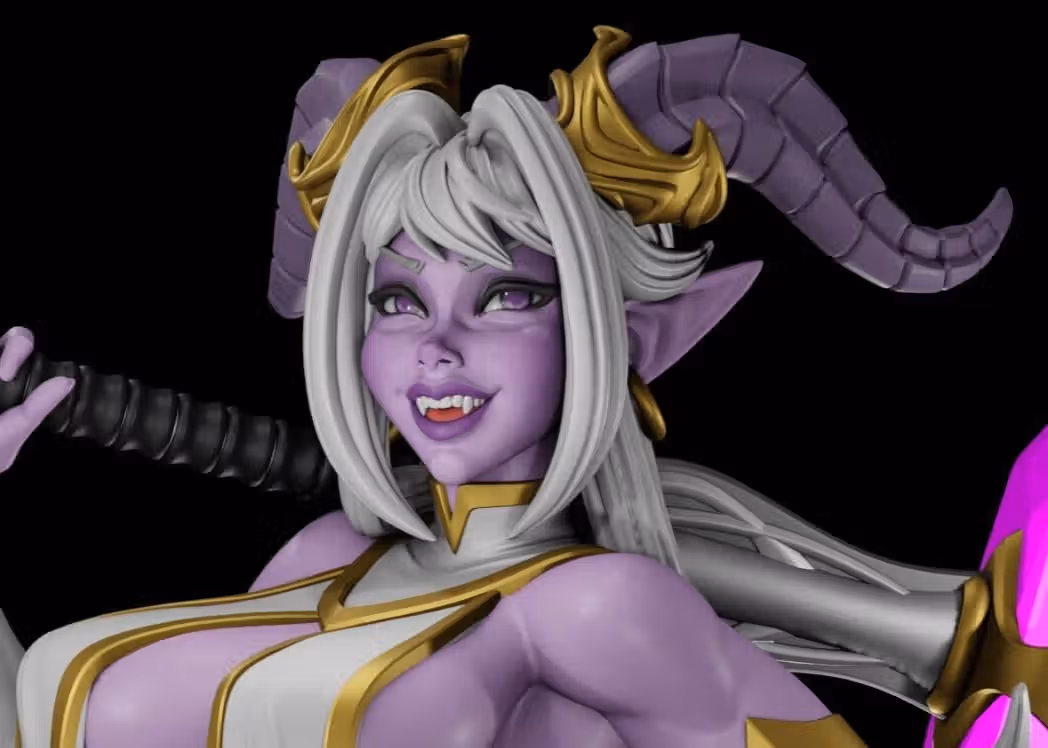 Draenei Girl Statue | World of Warcraft Fan Art by Digital Dark SFW,NSFW,Futa 3d printed statue,3d printed,nsfw statue,futa statue,futa figurines,futanari figurines,futanari statue,3d printed figure,Draenei Girl Statue