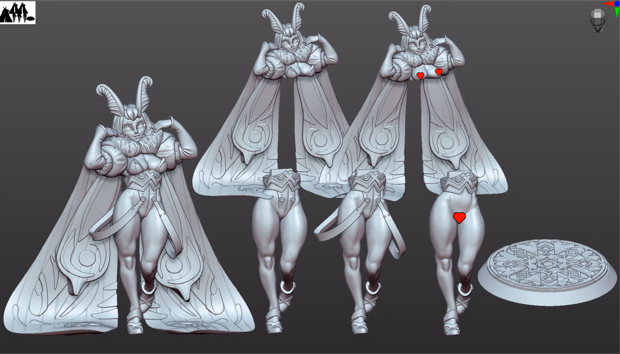 Mothara Kaiju Girl Miniature | DnD Fan Art by Gaz Minis SFW,NSFW 3d printed,miniature,dnd miniature,Mothara Kaiju Girl,3d printed miniature,nsfw miniature