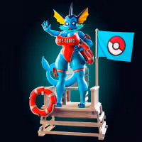 Vaporeon Eevee Bay Watch Statue | Pokemon Fanart von Officer Rhu SFW,NSFW,Futa 3d printed,Vaporeon Bay Watch statue,futa statue,pokemon statue,furry statue,nsfw statue,futa figurines,futanari figurines,futanari statue,Vaporeon Statue