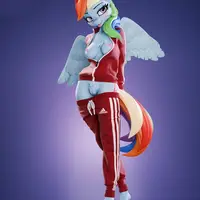Rainbow Dash Furry Statue | My Little Pony Fan Art by Chyvak SFW,NSFW 3d printed figure,3d printed,My Little Pony Statue,Rainbow Dash statue,furry statue,nsfw statue
