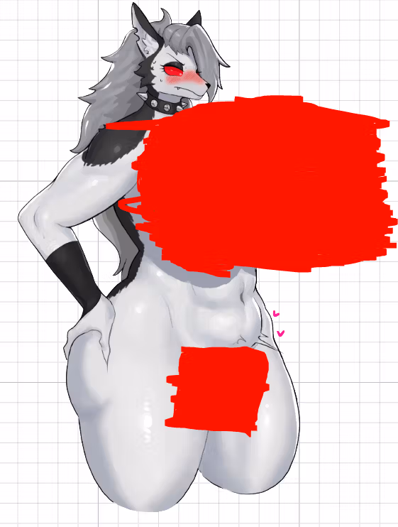 Loona v7 Sticker | Helluva Boss Vinyl Sticker NSFW furry sticker,Helluva Boss sticker,nsfw sticker,loona sticker,loona nsfw