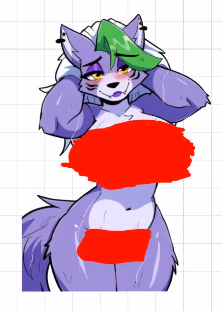 Roxanne Nsfw v2 Sticker | Five Nights at Freddy's Vinyl Sticker NSFW furry sticker,roxanne sticker,nsfw sticker,Nights at Freddy's,stickers