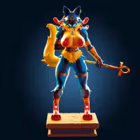Statue Mega Lucario Thicc Egyptian Mommy | Pokemon Fan art par Officer Rhu SFW,NSFW,Futa 3d printed,Lucario statue,futa statue,pokemon statue,furry statue,nsfw statue,futa figurines,futanari figurines,futanari statue