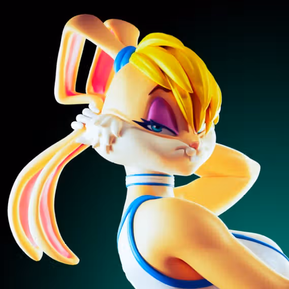Lola Bunny Furry Curvy Statue | Looney Tunes Fan Art by Officer Rhu SFW,NSFW,Futa 3d printed,Lola Bunny statue,futa statue,Looney Tunes statue,furry statue,nsfw statue,futa figurines,futanari figurines,futanari statue