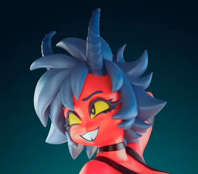 Millie Statue | Helluva Boss Fan Art by Officer Rhu SFW,NSFW,Futa 3d printed statue,3d printed,nsfw statue,futa statue,Millie Statue,Helluva Boss Statue,futa figurines,futanari figurines,futanari statue,furry statue