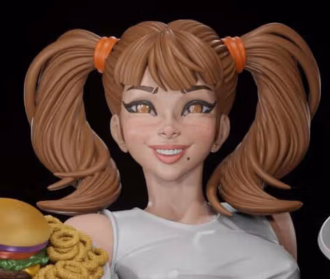 Hooters Girls Statue | Original Fanart von Digital Dark SFW,NSFW,Futa 3d printed statue,3d printed,nsfw statue,futa statue,futa figurines,futanari figurines,futanari statue,3d printed figure,Hooters Girls Statue