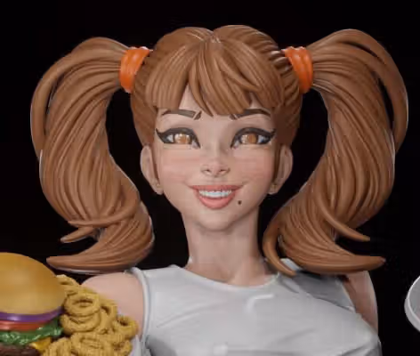Hooters Girls Statue | Original Fan Art by Digital Dark SFW,NSFW,Futa 3d printed statue,3d printed,nsfw statue,futa statue,futa figurines,futanari figurines,futanari statue,3d printed figure,Hooters Girls Statue
