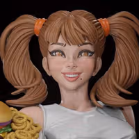 Hooters Girls Statue | Original Fan Art by Digital Dark SFW,NSFW,Futa 3d printed statue,3d printed,nsfw statue,futa statue,futa figurines,futanari figurines,futanari statue,3d printed figure,Hooters Girls Statue
