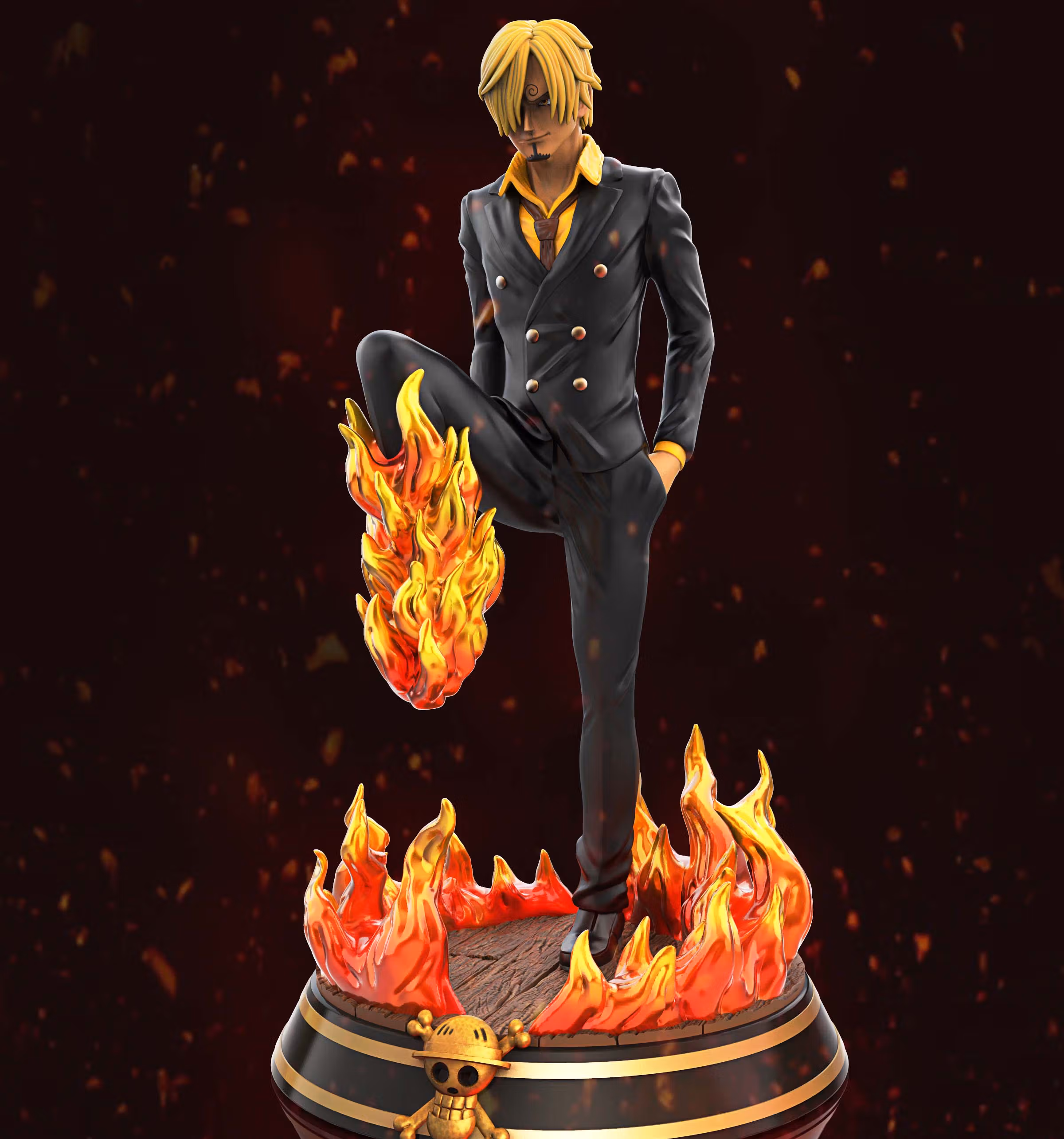 Figura Sanji | One Piece fanart autorstwa Nacho3dSculptor SFW 3d printed,3d printed statue,3d printed figure,Sanji statue,One Piece statue,nsfw statue
