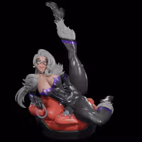 Figura Black Cat Sit | Marvel Fanart autorstwa Digital Dark SFW,NSFW,Futa 3d printed statue,3d printed,nsfw statue,futa statue,Marvel Statue,Black Cat Statue,futa figurines,futanari figurines,futanari statue