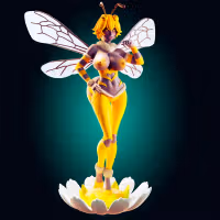 Bee Waifu Girl Statue | Monster Girl Fan Art by Officer Rhu SFW,NSFW,Futa 3d printed,Bee Waifu Girl statue,futa statue,Monster Girl statue,furry statue,nsfw statue,futa figurines,futanari figurines,futanari statue