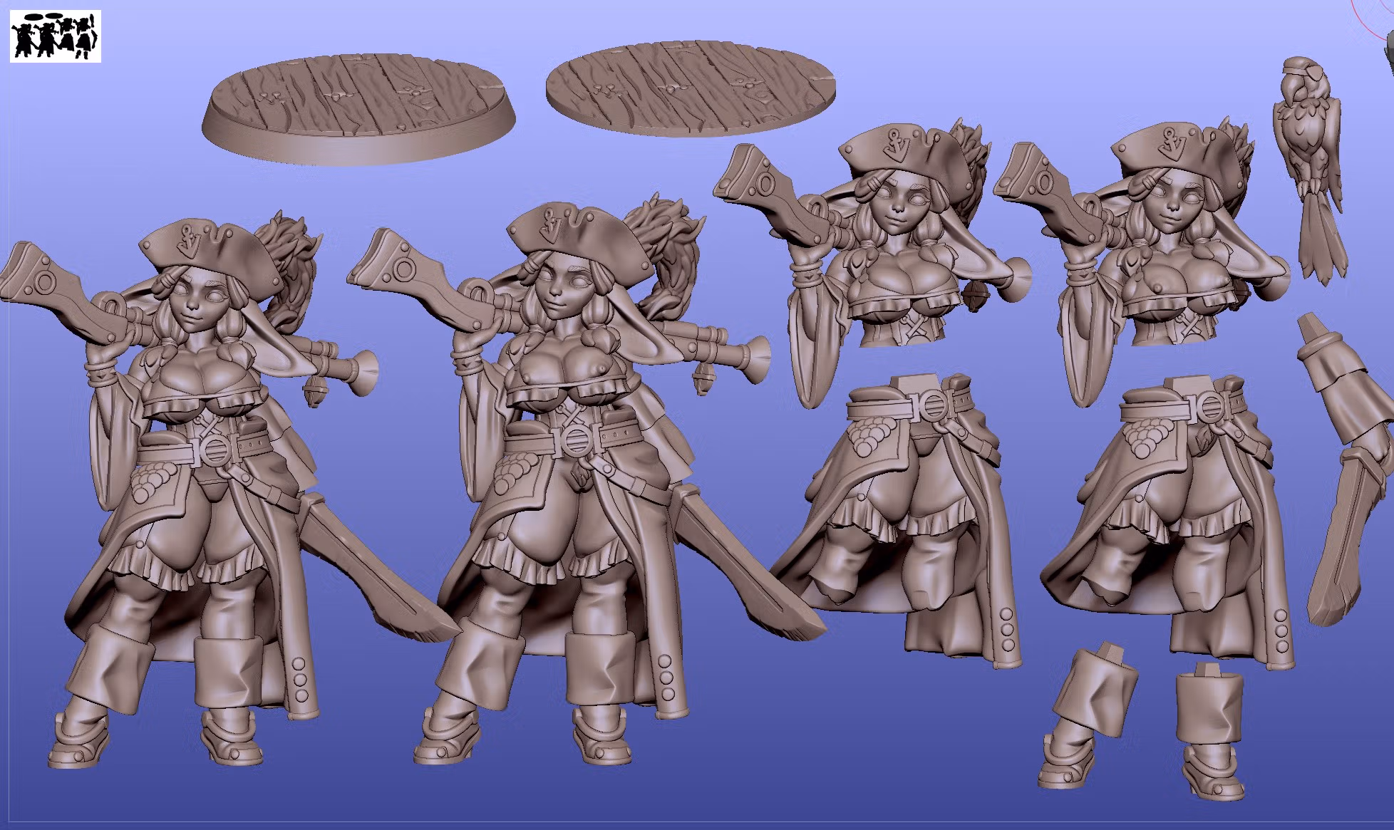 Moxie Goblin Seastrider Miniature | DnD Fan Art by Gaz Minis SFW,NSFW 3d printed,miniature,dnd miniature,Moxie Goblin Seastrider,3d printed miniature,nsfw miniature