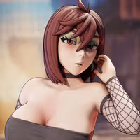 Figura Ayase Momo | Dandadan Fanart autorstwa FunserviceSTL SFW,NSFW,Futa 3d printed,3d printed statue,nsfw statue,futa statue,Ayase Momo Statue,Dandadan Statue,futa figurines,futanari figurines,futanari statue