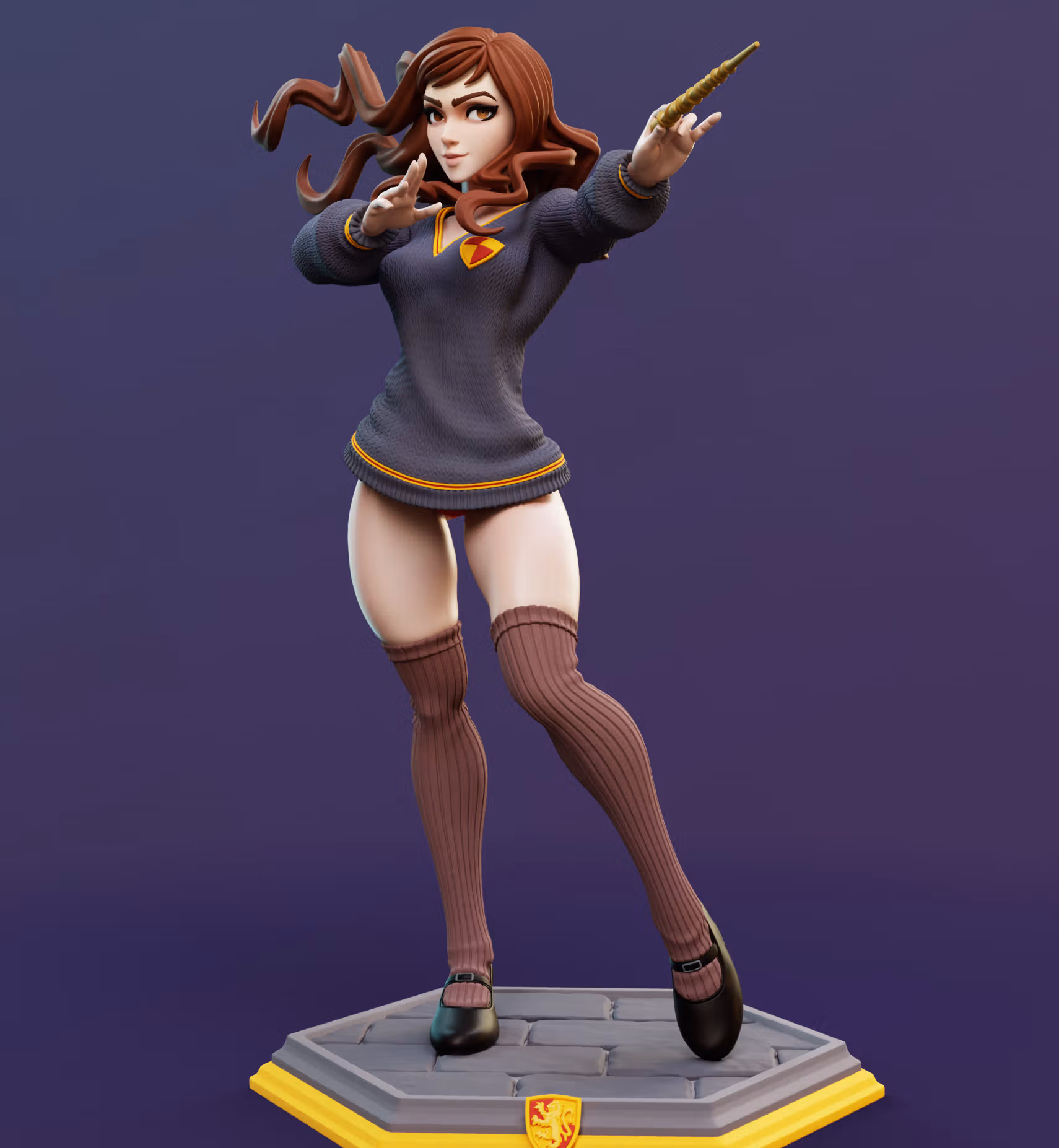 Hermione Granger Statue | Harry Potter Fanart von Dinamuuu3d SFW,NSFW 3d printed statue,3d printed,Hermione Granger Statue ,3d printed figure,nsfw statue,Harry Potter statue