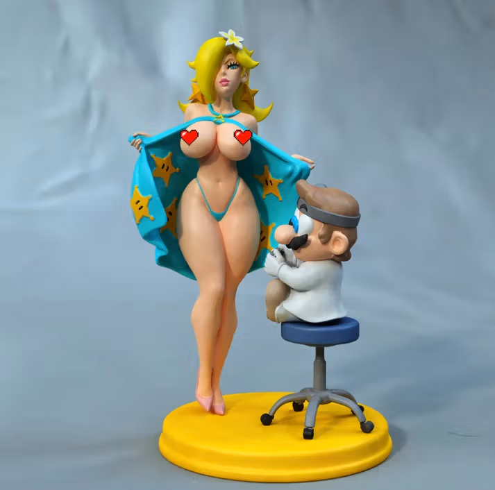 Statue Rosaline and Doctor | Super Mario Fan art par Exclusive3dprints SFW,NSFW 3d printed statue,3d printed,nsfw statue,3d printed figure,Rosaline Statue,Super Mario Statue
