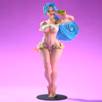 Waifumon Squirtle Statue | Pokemon Fan Art by SiryllArt SFW,NSFW 3d printed statue,3d printed,nsfw statue,cosplay pokemon statue,Waifumon Squirtle Statue,Pokemon Statue