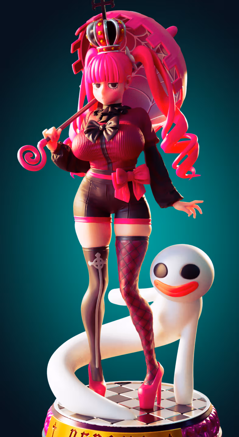 Statua Perona Halloween | One Piece Fan art di Officer Rhu SFW,NSFW,Futa 3d printed statue,3d printed,futa statue,futa figurines,futanari figurines,futanari statue,nsfw statue,Perona Halloween Statue,One Piece Statue