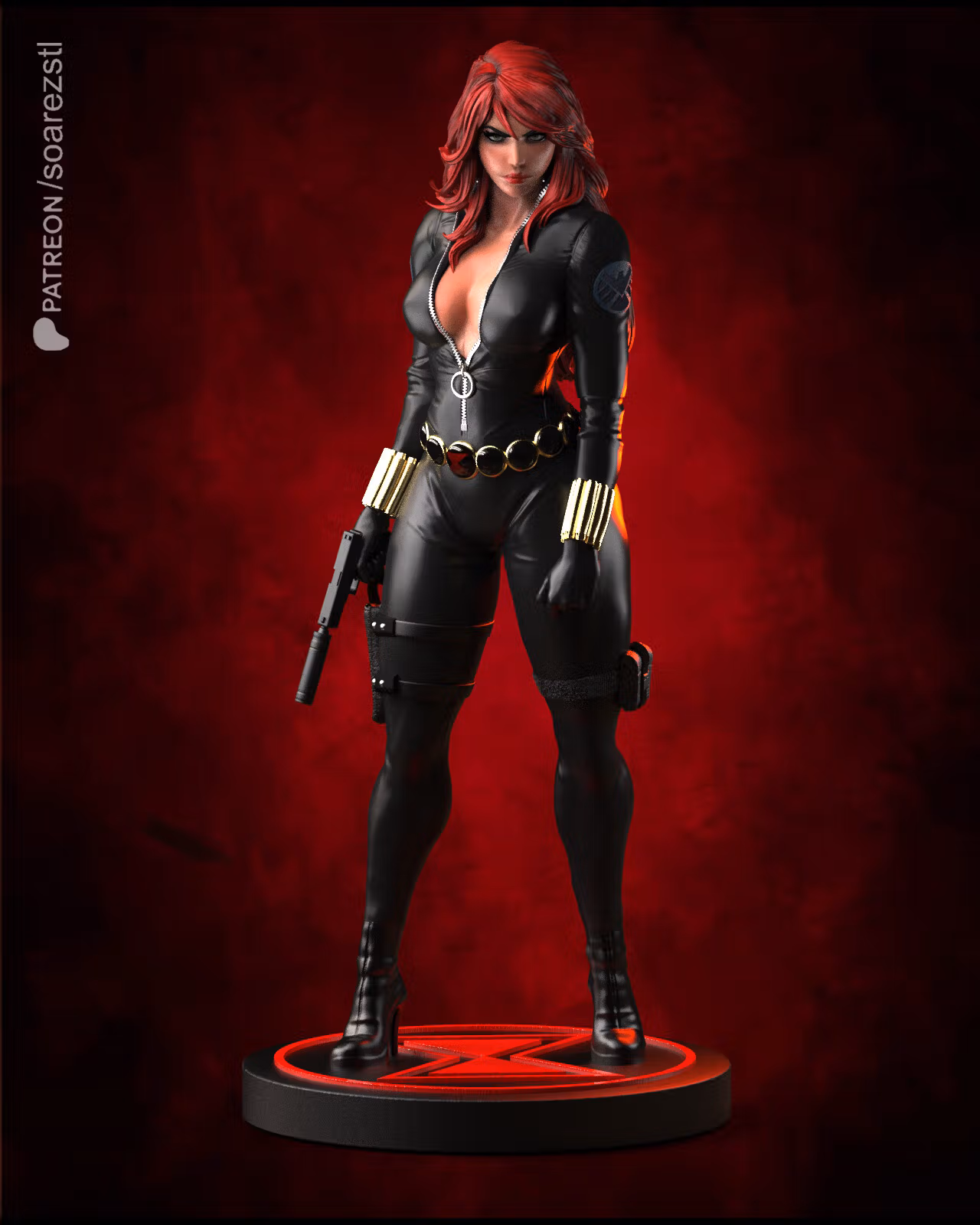 Estatua Black Widow | Marvel Fan art por Pop Totem SFW 3d printed statue,3d printed,3d printed figure,Black Widow Statue,Marvel statue 