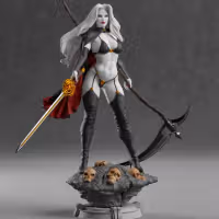 Lady Death Statue | Vampirella Fanart von Abe3D SFW,NSFW 3d printed statue,lady death statue,vampirella statue,3d printed figure,3d printed,nsfw statue