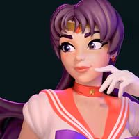 Figura Sailor Mars | Sailor Moon Fanart autorstwa Azaak3d SFW 3d printed statue,3d printed,sfw statue,Sailor Moon statue,Sailor Mars statue