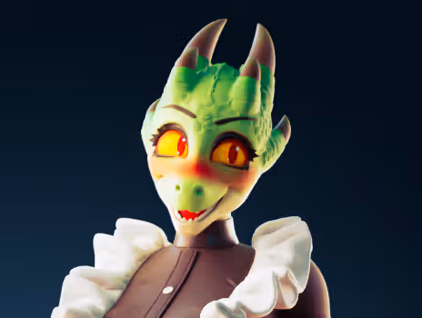 The Lusty Argonian Maid Statue | Original Fan Art by Officer Rhu SFW,NSFW,Futa 3d printed statue,3d printed,Argonian Maid Statue,dragon statue,nsfw statue,3d printed figure,futa figurines,futanari figurines,futanari statue,furry statue