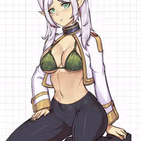 Frieren Stripgame V2 Sticker | Frieren: Beyond Journey's End Vinyl Sticker SFW,NSFW sfw sticker,Frieren Stripgame sticker,nsfw sticker,Frieren: Beyond Journey's stickers,anime girl sticker