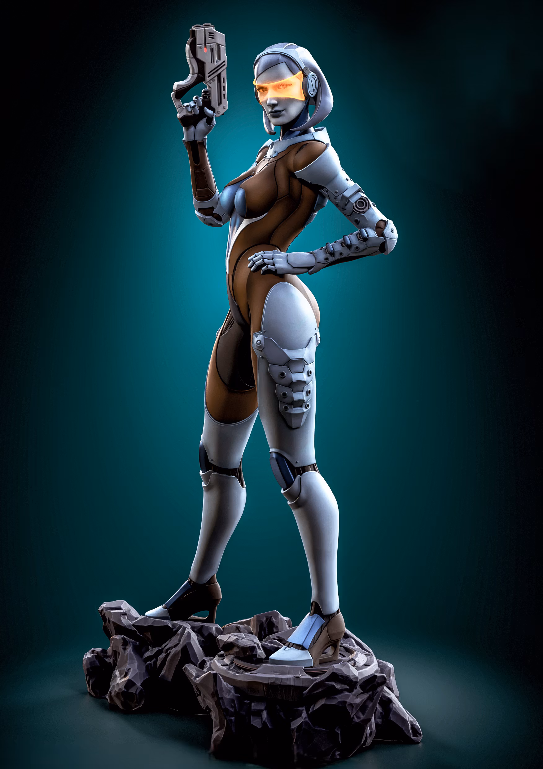 EDI Statue | Mass Effect Fanart von H3LLCREATOR SFW 3d printed statue,Mass Effect,3d printed,EDI Statue,3d printed figure
