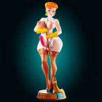 Dexter's Mom Ultra Thicc Statue | Dexter Lab Fan Art by Officer Rhu SFW,NSFW,Futa 3d printed statue,3d printed,nsfw statue,Dexter's Mom Statue,Dexter Lab Statue,futa statue,futa figurines,futanari figurines,futanari statue