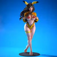 Waifumon Pikachu Statue | Pokemon Fan Art by SiryllArt SFW,NSFW 3d printed statue,3d printed,nsfw statue,cosplay pokemon statue,Waifumon Pikachu Statue,Pokemon Statue