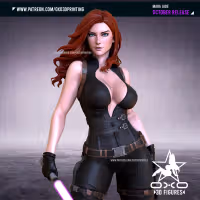 Mara Jade Statue | Star Wars Fan Art by OXO3D SFW,NSFW 3d printed statue,3d printed,nsfw statue,3d printed figure,Mara Jade Statue,Star Wars Statue