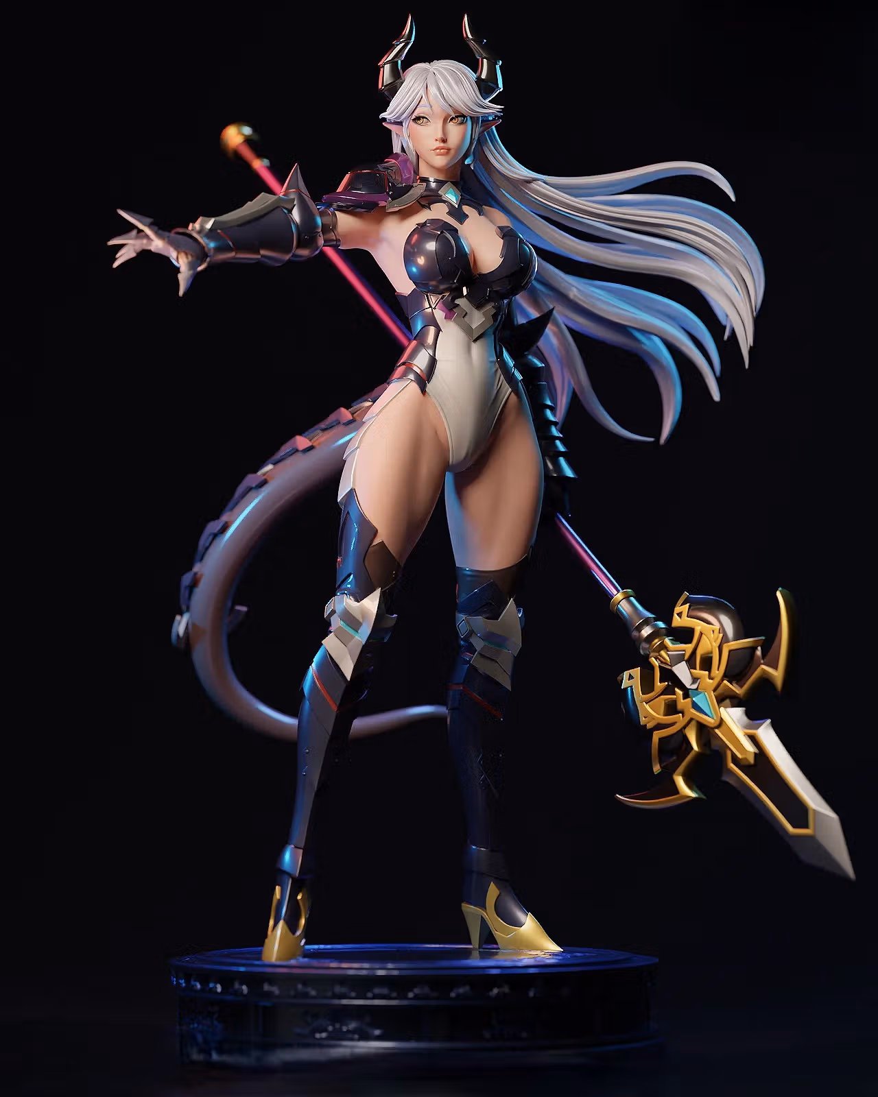 Luna Statue | Epic Seven Fan Art by E.S Monster SFW,NSFW 3d printed,3d printed statue,Luna Statue ,nsfw statue,Epic Seven statue 