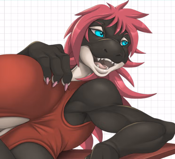 Lifeguard Orca Furry Sticker | Original Vinyl Sticker SFW,NSFW,Futa furry sticker,nsfw sticker,futanari sticker,Lifeguard Orca sticker,original sticker,futa sticker