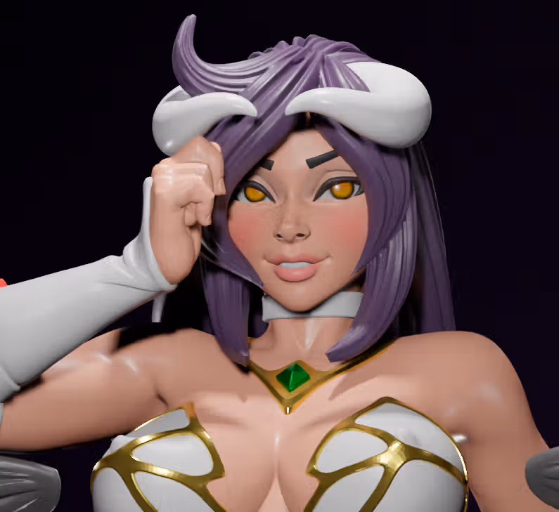 Albedo Statue | Overlord Fan Art by Digital Dark SFW,NSFW,Futa 3d printed statue,3d printed,nsfw statue,futa statue,3d printed figure,Albedo Statue,Overlord Statue,futa figurines,futanari figurines,futanari statue