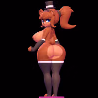 Frenni Statue | Five Nights at Freddy's Fanart von Nonotoys SFW,NSFW 3d printed statue,3d printed,nsfw statue,furry statue,3d printed figure,Nights at Freddy's statue,Frenni statue