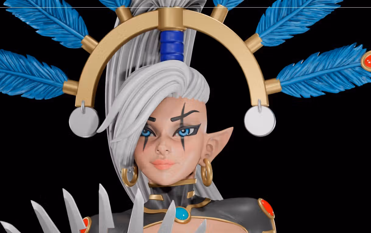 Yvraine Statue | 40k Fan Art by Digital Dark SFW,NSFW,Futa 3d printed statue,3d printed,nsfw statue,3d printed figure,Yvraine Statue,Warhammer 40k,futa statue,futa figurines,futanari figurines,futanari statue