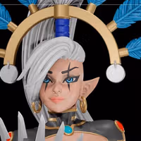 Yvraine Statue | 40k Fan Art by Digital Dark SFW,NSFW,Futa 3d printed statue,3d printed,nsfw statue,3d printed figure,Yvraine Statue,Warhammer 40k,futa statue,futa figurines,futanari figurines,futanari statue