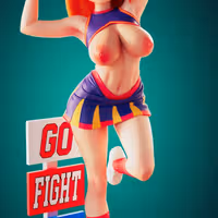 Statue Kim Possible Cheerleader | Kim Possible Fan art par Officer Rhu SFW,NSFW,Futa 3d printed statue,3d printed,3d printed figure,Kim Possible Statue,futa statue,futa figurines,futanari figurines,futanari statue,nsfw statue