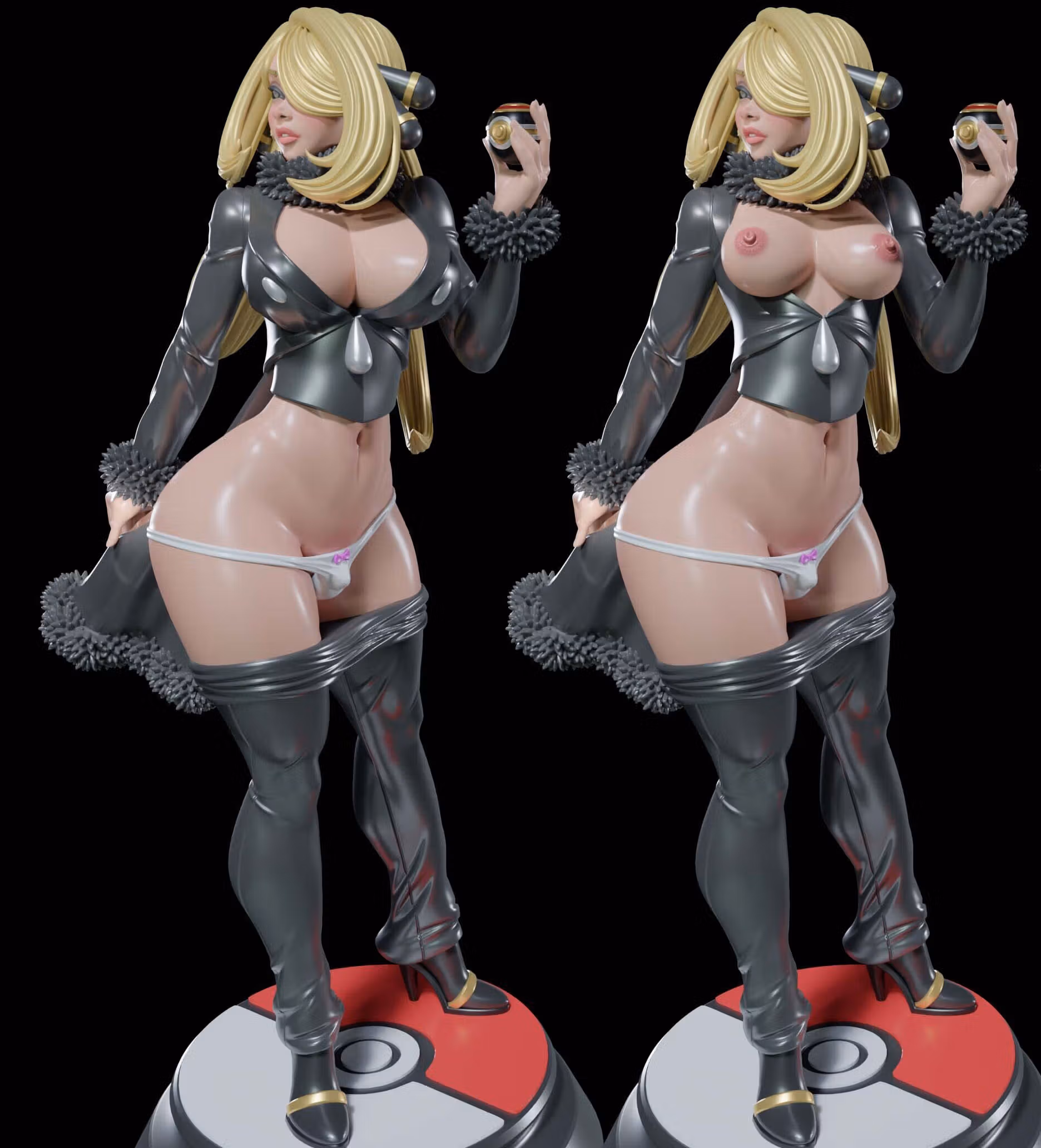Figura Cynthia | Pokemon Fanart autorstwa Digital Dark SFW,NSFW,Futa 3d printed statue,3d printed,nsfw statue,3d printed figure,futa statue,Cynthia Statue,Pokemon Statue,futa figurines,futanari figurines,futanari statue