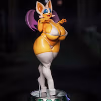 Statua Rouge Bikini Furry | Sonic the Hedgehog Fan art di Gatsu SFW,NSFW,Futa 3d printed statue,3d printed,nsfw statue,futa statue,Sonic the Hedgehog Statue,Rouge Bikini statue,futa figurines,futanari figurines,futanari statue,furry statue