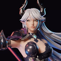 Luna Statue | Epic Seven Fan Art by E.S Monster SFW,NSFW 3d printed,3d printed statue,Luna Statue ,nsfw statue,Epic Seven statue