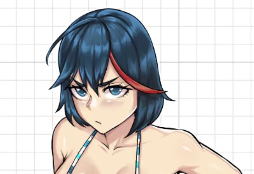 Ryuko Matoi Bikini Sticker | Kill la Kill Vinyl Sticker SFW,NSFW sfw sticker,Ryuko Matoi sticker,nsfw sticker,Kill la Kill stickers,anime girl sticker