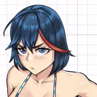 Ryuko Matoi Bikini Sticker | Kill la Kill Vinyl Sticker SFW,NSFW sfw sticker,Ryuko Matoi sticker,nsfw sticker,Kill la Kill stickers,anime girl sticker