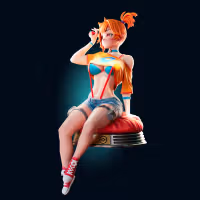 Adult Misty Statue | Pokemon Fan Art by Officer Rhu SFW,NSFW,Futa 3d printed statue,3d printed,nsfw statue,futa statue,Misty Statue,Pokemon Statue,futa figurines,futanari figurines,futanari statue