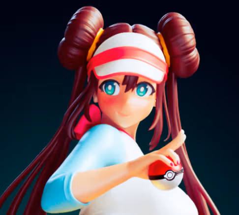 Rosa Trainer Bicycle Statue | Pokemon Fan Art by Officer Rhu SFW,NSFW,Futa 3d printed statue,3d printed,3d printed figure,Rosa Trainer Statue,Pokemon Statue,futa statue,futa figurines,futanari figurines,futanari statue,nsfw statue