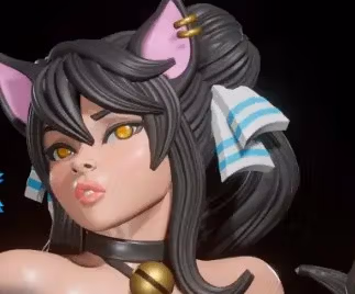 Furry Kitty Nekomimi Statue | Original Fan Art by Digital Dark SFW,NSFW,Futa 3d printed statue,3d printed,nsfw statue,3d printed figure,furry statue,futa statue,futa figurines,futanari figurines,futanari statue
