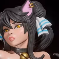 Furry Kitty Nekomimi Statue | Original Fan Art by Digital Dark SFW,NSFW,Futa 3d printed statue,3d printed,nsfw statue,3d printed figure,furry statue,futa statue,futa figurines,futanari figurines,futanari statue