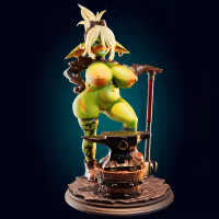 Goblin Girl Blacksmith Statue | Monster Girl Fan Art by Officer Rhu SFW,NSFW,Futa 3d printed statue,3d printed,3d printed figure,Goblin Girl Statue,Monster Girl Statue,nsfw statue,futa statue,futa figurines,futanari figurines,futanari statue