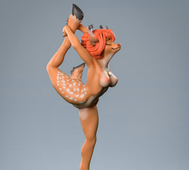 Dana Deer Statue | Original Fan Art by Anyonensfw SFW,NSFW,Futa 3d printed,3d printed statue,nsfw statue,futa statue,furry statue,Dana Deer Statue,futa figurines,futanari figurines,futanari statue