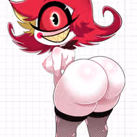 Pegatina Niffty Big Ass | Hazbin Hotel Pegatina de vinilo SFW,NSFW,Futa Hazbin Hotel sticker,nsfw sticker,Niffty stickers,futa sticker,futanari sticker